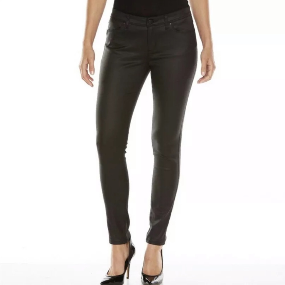 LC Lauren Conrad Black Coated Jegging